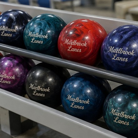 Customized bowling balls for bowling centres