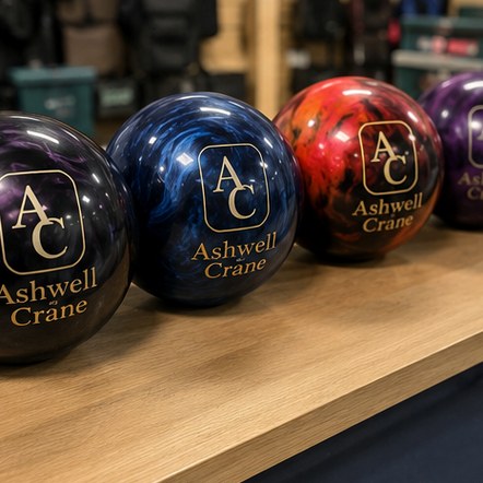 Customized bowling balls for leagues and teams